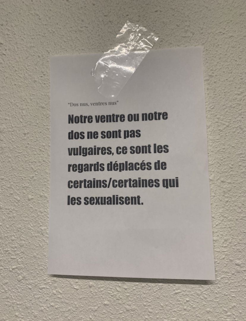 ceoofleo's tweet photo. face au discours sexiste et misogyne de l'équipe pédagogique de NDA 
les élèves réagissent https://t.co/02l3qiNzt9