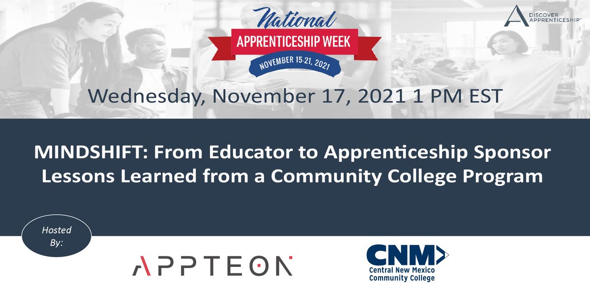 Are you currently an education sponsor or considering taking the plunge into becoming an apprenticeship sponsor? Join the conversation today <a href="/1PM/">໊</a> EST and learn the mindset needed to integrate an apprenticeship program!