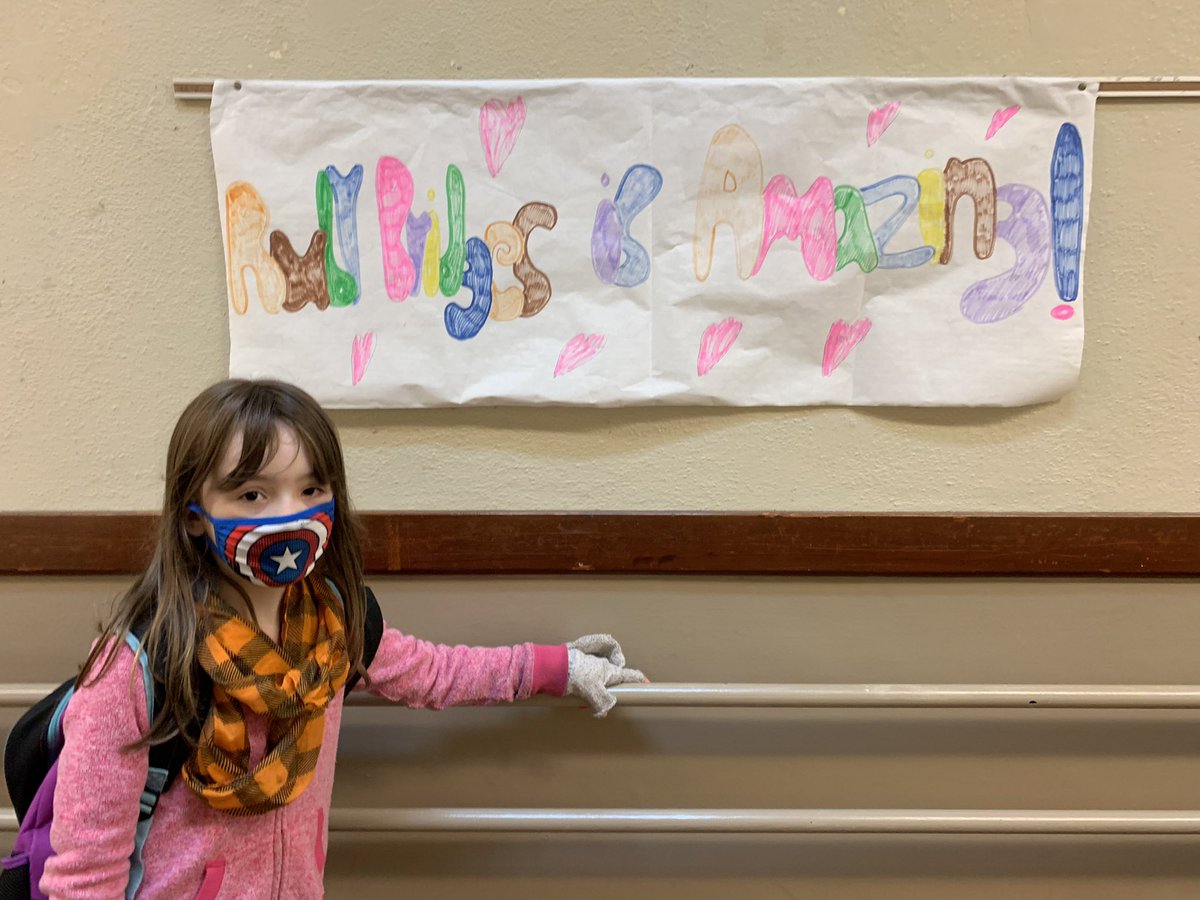 CoachBalto's tweet image. Today we walk &amp;amp; roll to school in honor of Ruby Bridges. Ella in 2nd grade wanted to make sure everyone knows how amazing Ruby Bridges is with her sign while she walked to school. #RubyBridgesWalktoSchoolDay #RubyBridgesFoundation