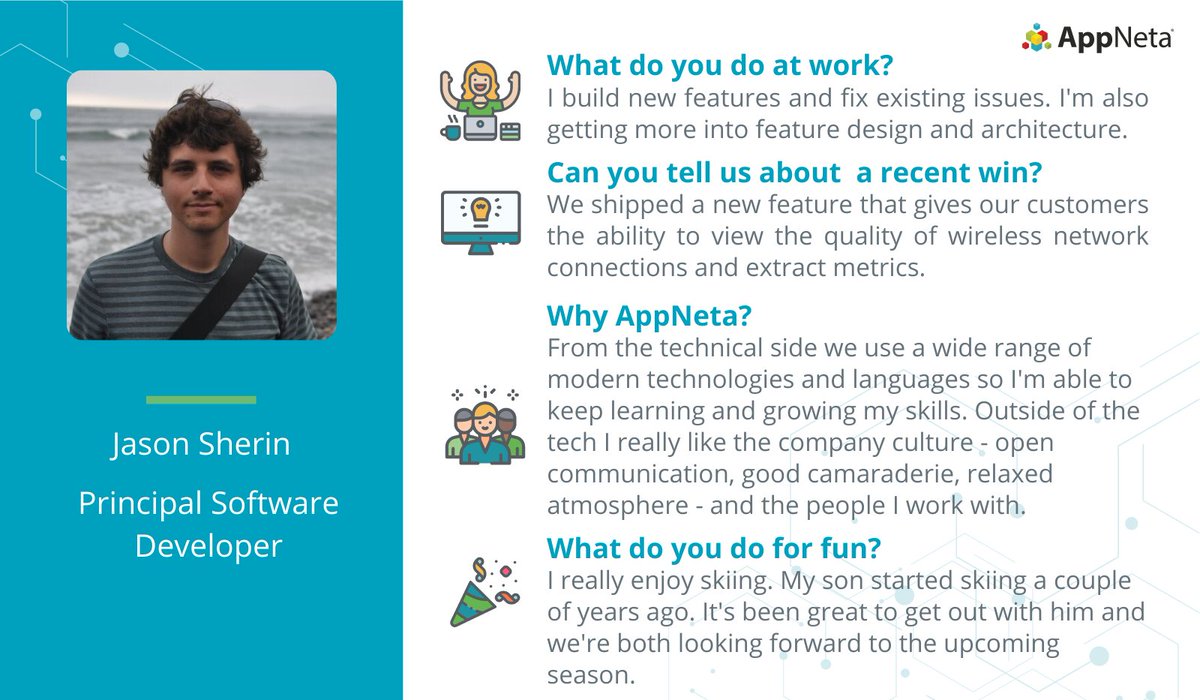 NetOpsByBRCM's tweet photo. We’ve got an amazing crew of #AppNetians who are constantly working behind the scenes to bring enterprises comprehensive #WorkFromAnywhere visibility. This week, we’re shining a light on Jason Sherin Principal #Software #developer
https://t.co/t11n1V7fa8 https://t.co/rxMJlXaA01