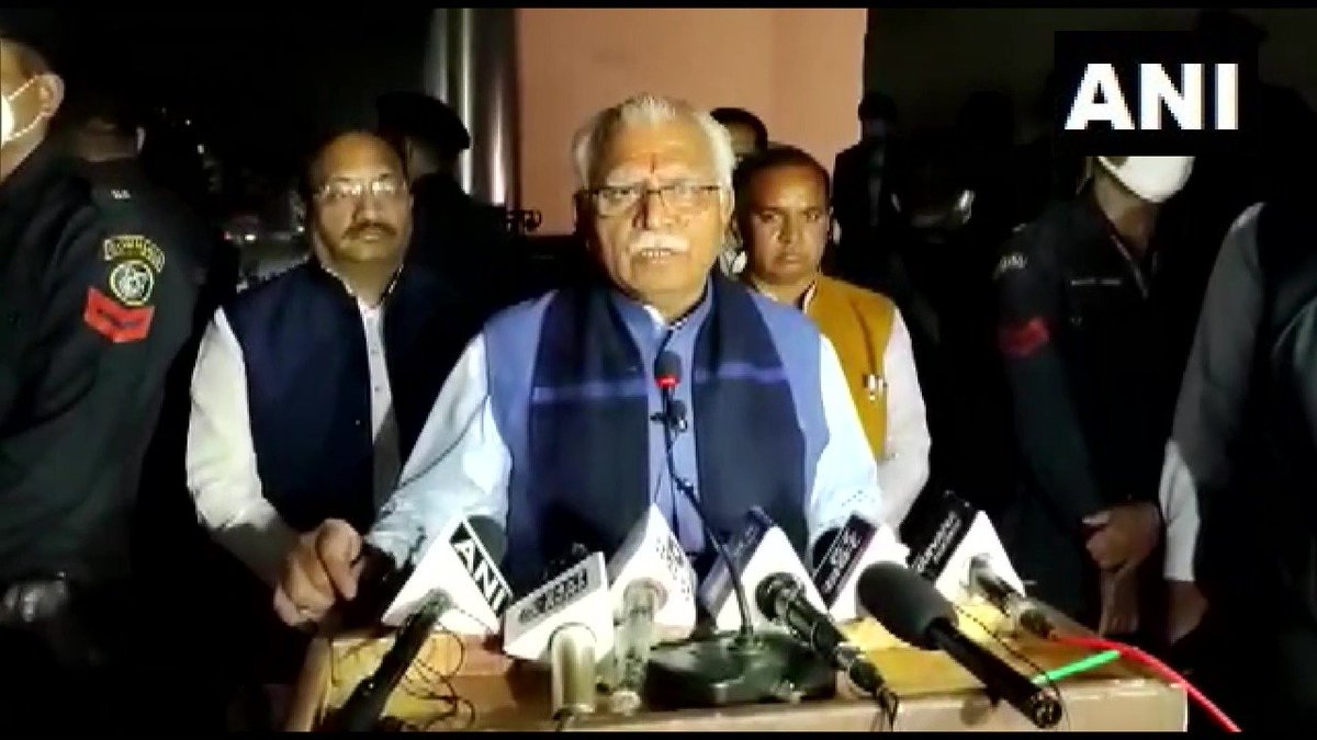 ANI's tweet photo. Haryana Govt is planning to implement the odd-even scheme for vehicles: CM Manohar Lal Khattar in Gurugram https://t.co/hYzGp8WXIu