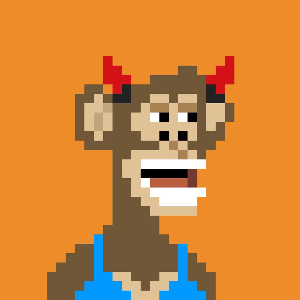 ApeBitsNFT's tweet photo. Gotta love a devil in a blue dress… ain’t that right @Ape2047? https://t.co/1hMe5DUJ8d