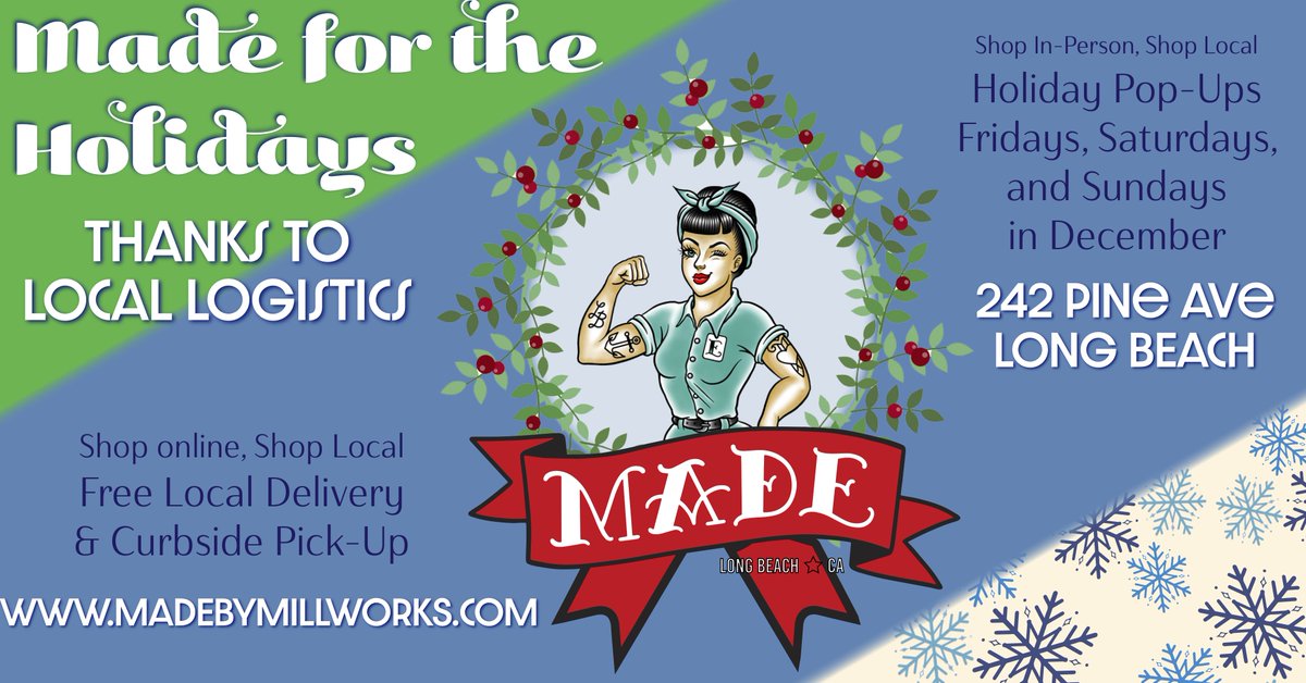 The work of local makers and artists is not sitting on cargo ships - we are MADE for the holidays thanks to local logistics!
madebymillworks.com
