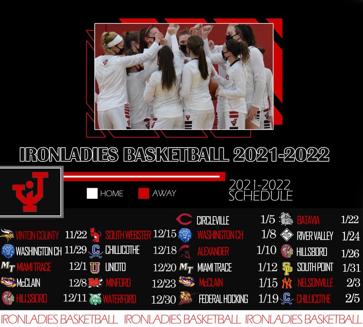 JHS_Media's tweet photo. Ironladies basketball schedule for the upcoming season! https://t.co/tpp1u1gdhN