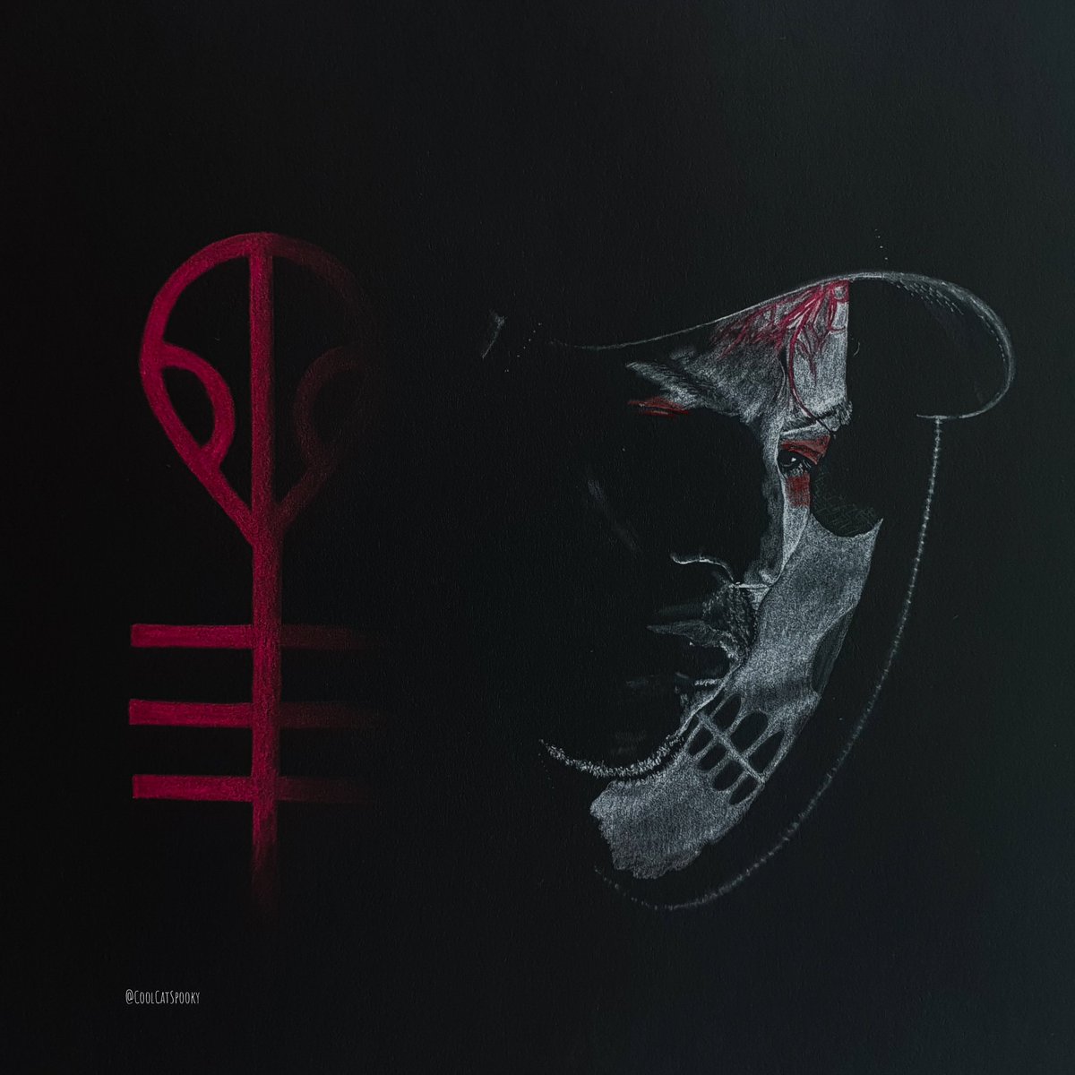 CoolCatSpooky's tweet photo. BLURRYFACE ERA - JOSH
my second piece for the #TOP_BOOK zine
inverted pencil drawing of @joshuadun
thanks to @ImTOP_EVENT for letting me be a part of this amazing project!
#IM_TOP #cliqueart #twentyonepilots
@twentyonepilots @tylerrjoseph https://t.co/bSFQ4TawNt
