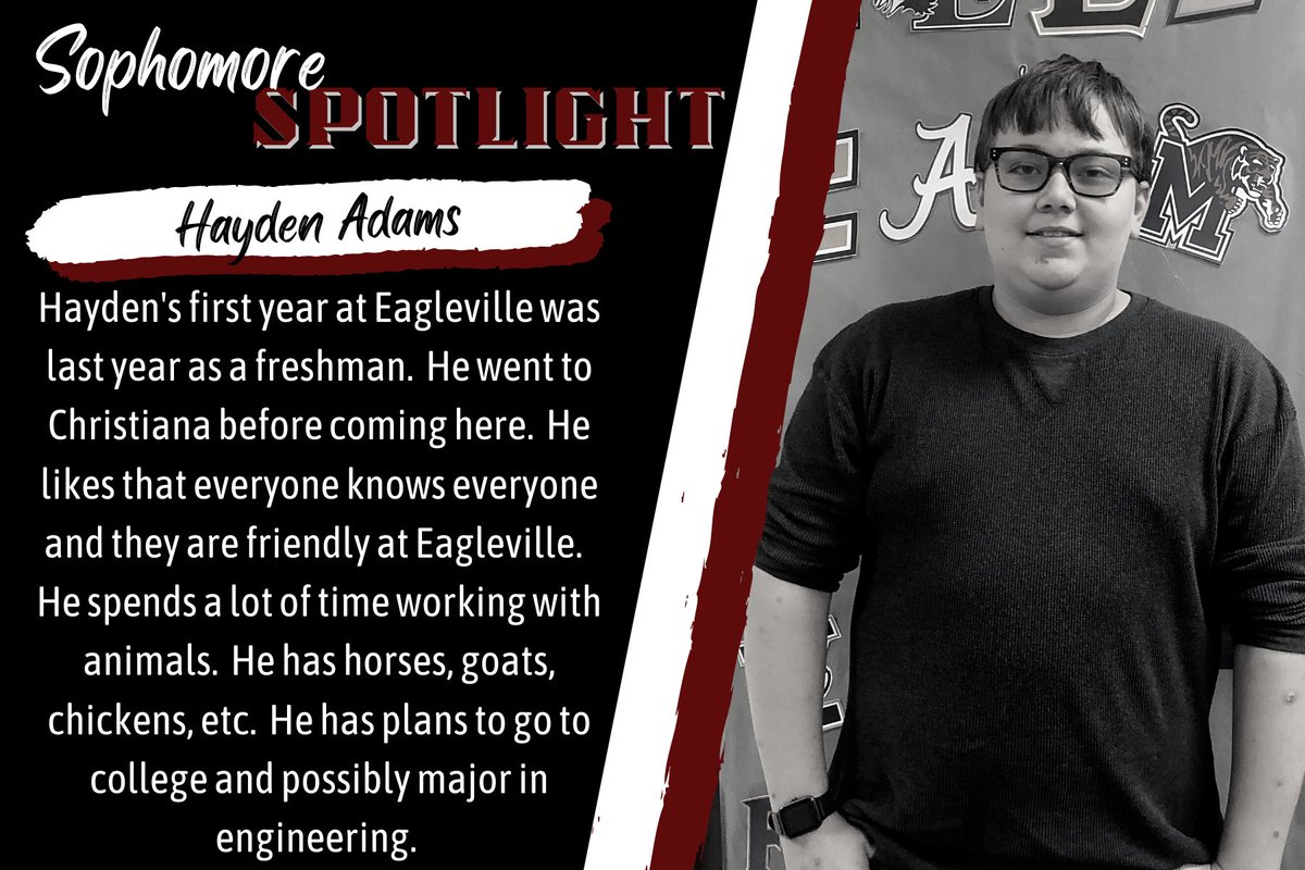 TibbsEAG's tweet photo. 2nd round of EHS Student Spotlights! Meet our Eagles. They are amazing! @Tim_PedigoEAG @EAGbrownj #ehsstudents #studentspotlights https://t.co/untqk5BnvZ