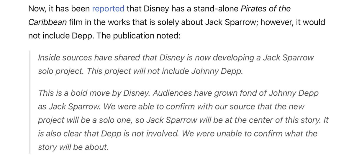 An_elf_pirate's tweet photo. If this is in any way true, then it shows Disney really are determined to unleash a shitstorm of such epic proportions on themselves, the term โbiblicalโ will seem like an understatement.
#JusticeForJohnnyDepp
#NoJohnnyNoPirates
https://t.co/e6ugE79NEh https://t.co/oJUdfOe71N
