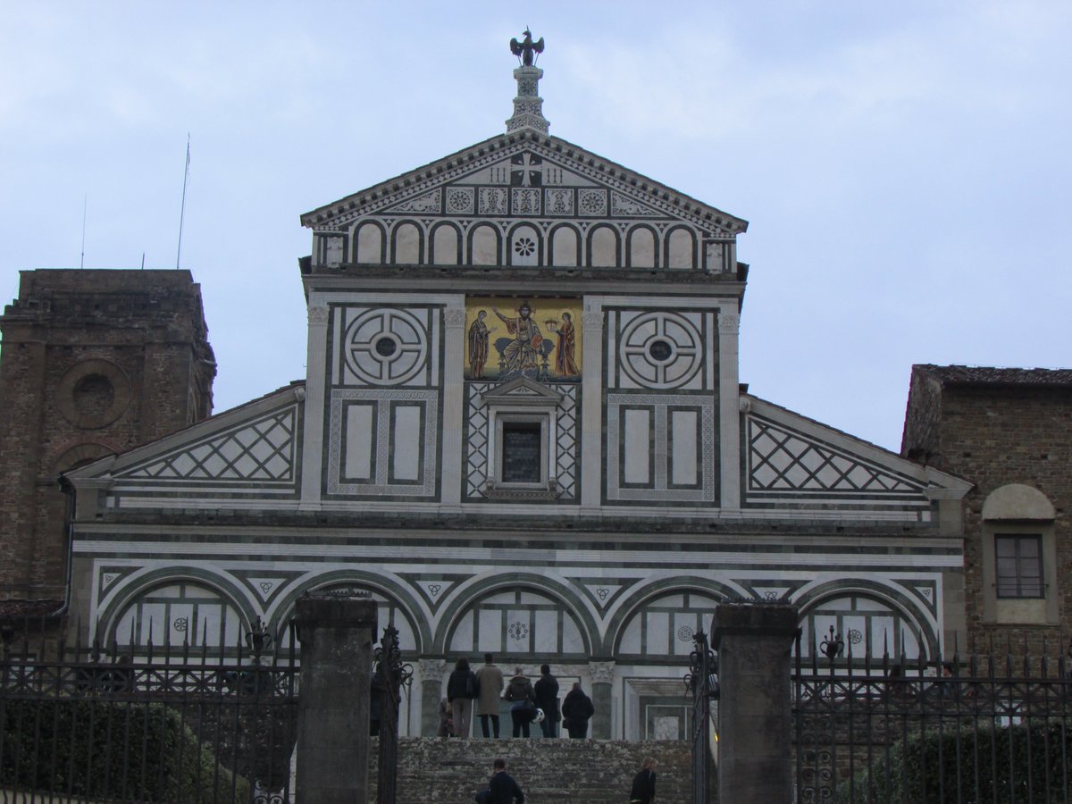 MeganHenvey's tweet photo. It was a glorious afternoon for today’s #AChurchADay involving a trek up to San Miniato al Monte: worth every thigh-aching step – and not just for the views! Built 1018-1063, it was one of the most important churches in 11th C. Florence. https://t.co/XuLryH16cJ