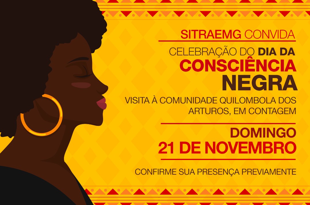 sitraemg's tweet photo. O Sitraemg convida seus filiados e filiadas para visita que fará à Comunidade Quilombola dos Arturos, em Contagem, no domingo (21), em celebração ao Dia da Consciência Negra. Saiba mais: https://t.co/n4mZZ3OqN0 https://t.co/RVXInjZANw
