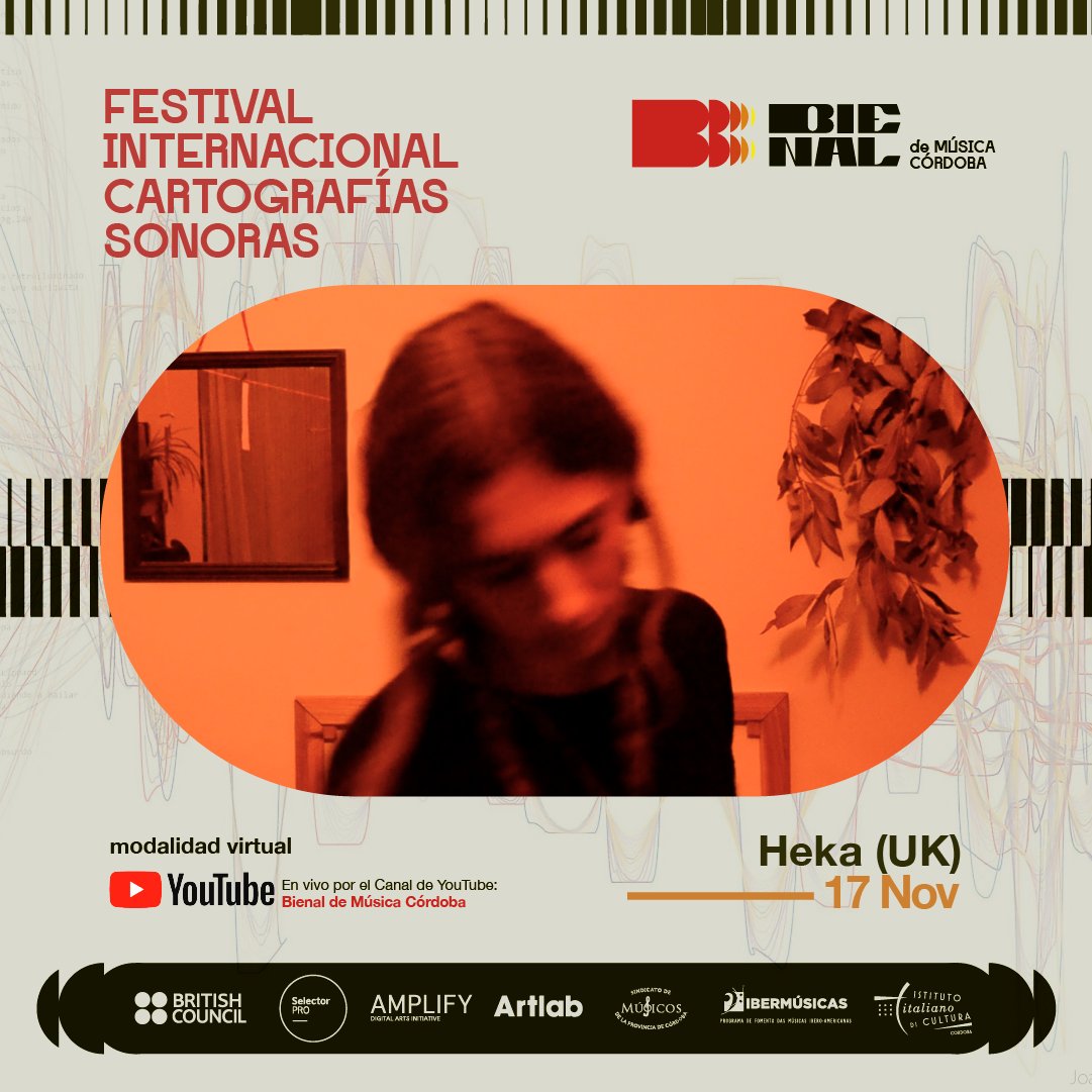 arBritish's tweet photo. #HOY! Festival Cartografías sonoras dentro de la @bienalmusicacba🎵⚡️

Se presentan los shows de las artistas @iamheka y 
@YazzAhmed1, presentadas por el programa #SelectorPro, y @EfeCeEle_Art, artista del programa #AmplifyDAI

📅17/11 - 20pm 
🌍En vivo👉https://t.co/qpalX714iF https://t.co/zIEFb3zYz2