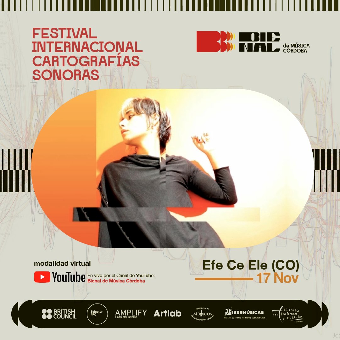 arBritish's tweet photo. #HOY! Festival Cartografías sonoras dentro de la @bienalmusicacba🎵⚡️

Se presentan los shows de las artistas @iamheka y 
@YazzAhmed1, presentadas por el programa #SelectorPro, y @EfeCeEle_Art, artista del programa #AmplifyDAI

📅17/11 - 20pm 
🌍En vivo👉https://t.co/qpalX714iF https://t.co/zIEFb3zYz2
