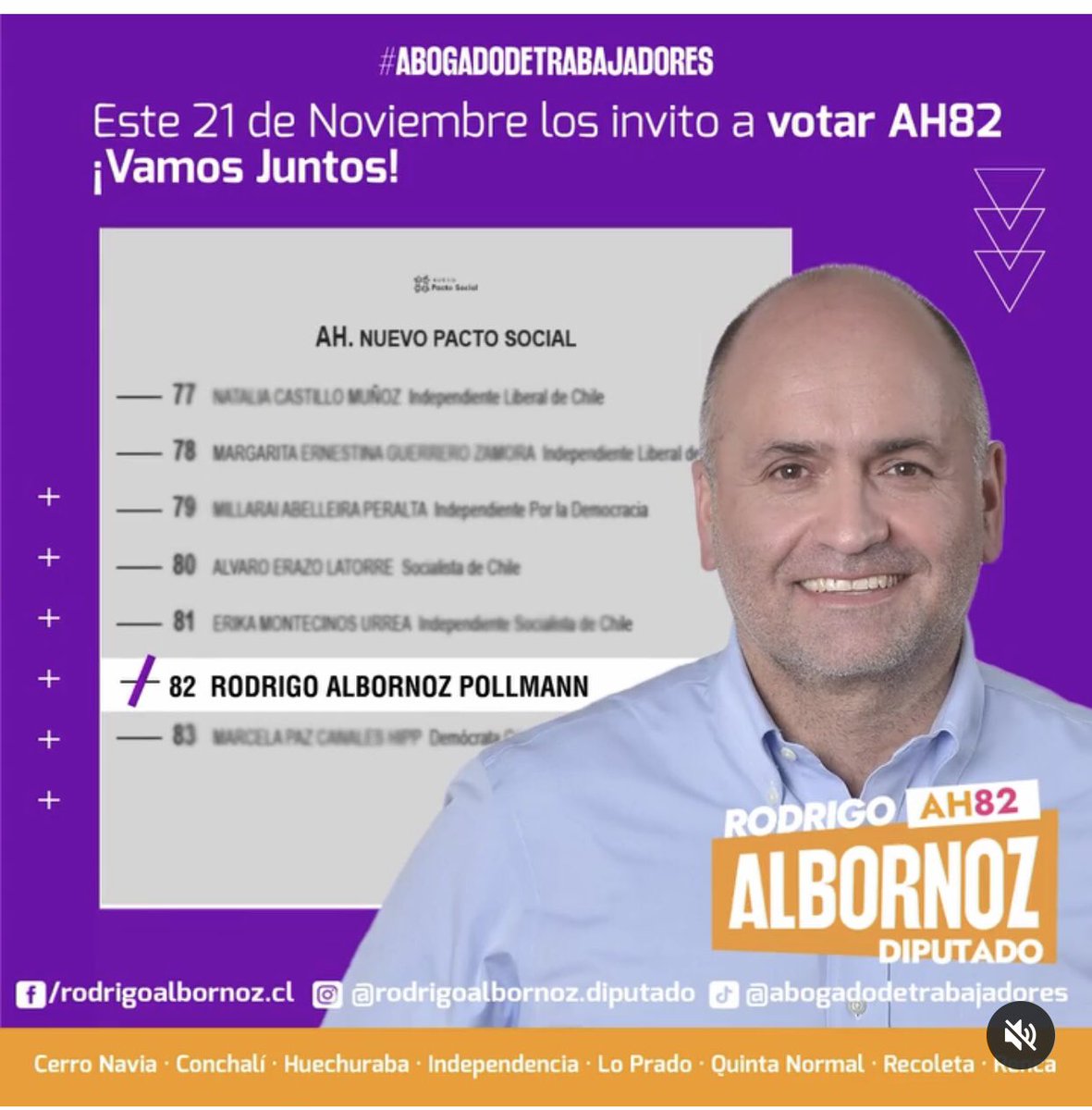 lauralbornoz's tweet photo. Elecciones Diputado domingo #21Noviembre //Le saque esta foto de IG y vengo a promocionarlo x acá. Viene de cerca la recomendación pero créanme q es el mejor, más honesto, decente, preparado y buena persona del mundo. #Distrito9 #AH82 #RodrigoAlbornoz #AbogadoDeLosTrabajadores 💚 https://t.co/Uxa4TRow88