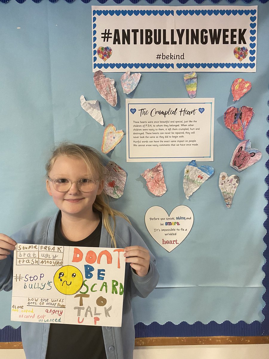 MrsDandP54's tweet photo. Some of our wonderful #AntiBullyingWeek posters which have some amazing messages that we want to share with everyone! #stopbullying #bekind #talktotheworld  #stopbullys https://t.co/thgY4kaCkE