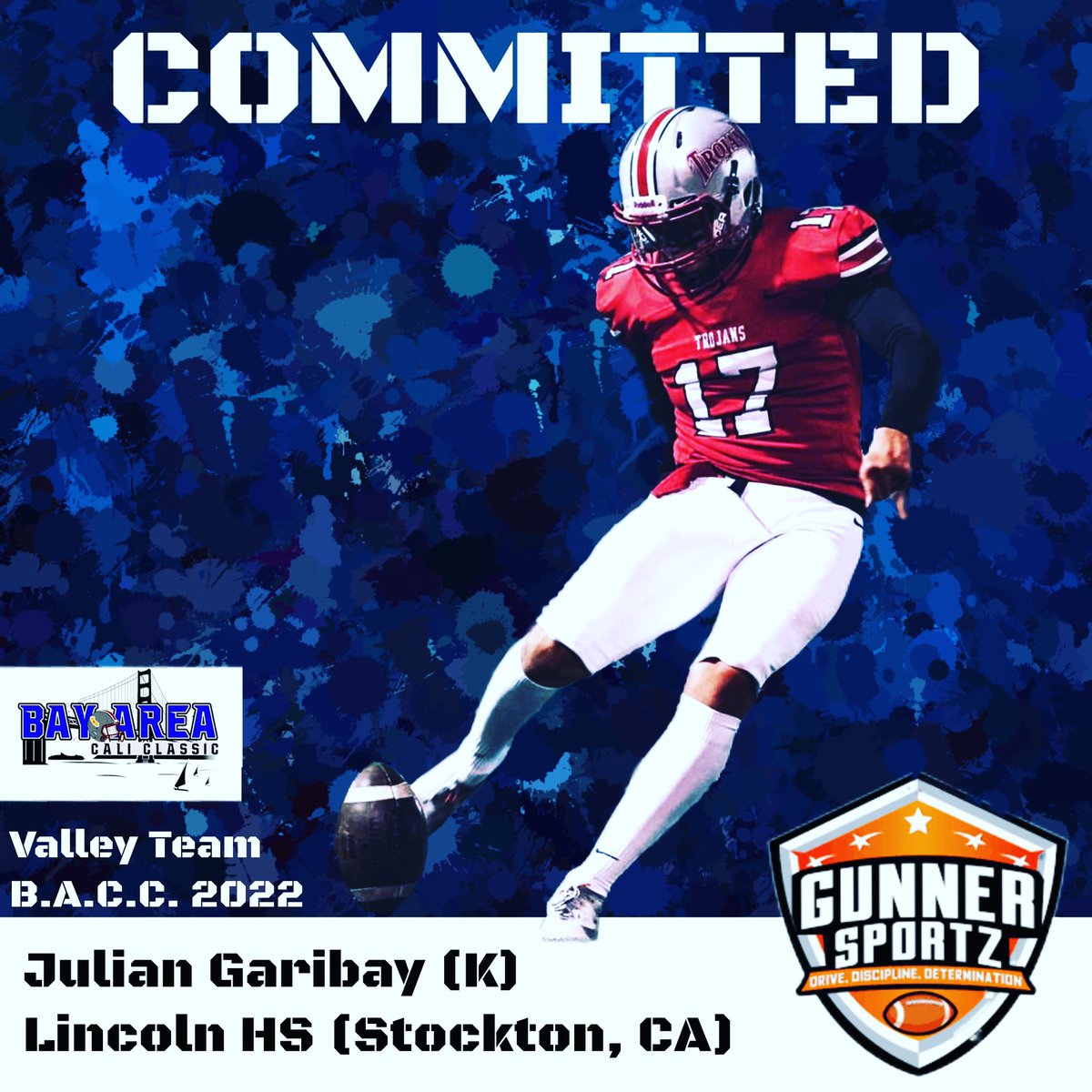 hsseniorbowl's tweet photo. The 6th Annual @BACaliClassic Senior Showcase would like to welcome Julian Garibay (K) to the family! #BACC2022 #AFewGoodMen #NextLevel #RepTheValley https://t.co/8MLt8KbzD0