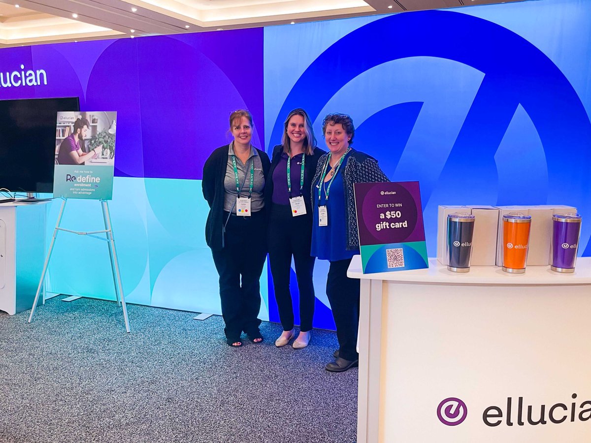 EllucianInc's tweet photo. 👏Huge thank you to the @AACRAO team, speakers, and attendees for a great #SEM21 program and look at the future of #recruiting in #highered! https://t.co/FEAGCBHGQW