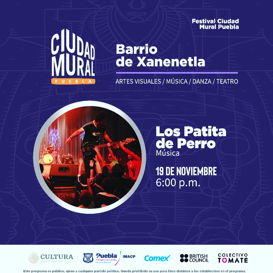 NachoPata's tweet photo. Los Patita de Perro en concierto..!!!
Nos vemos este viernes 19 de noviembre a las 6 PM en el Barrio de Xanenetla, en la clausura del Festival Puebla Ciudad Mural.
Entrada libre. Los esperamos. 
Comenta, comparte.
#Rockparaniños https://t.co/H66JlieIsa
