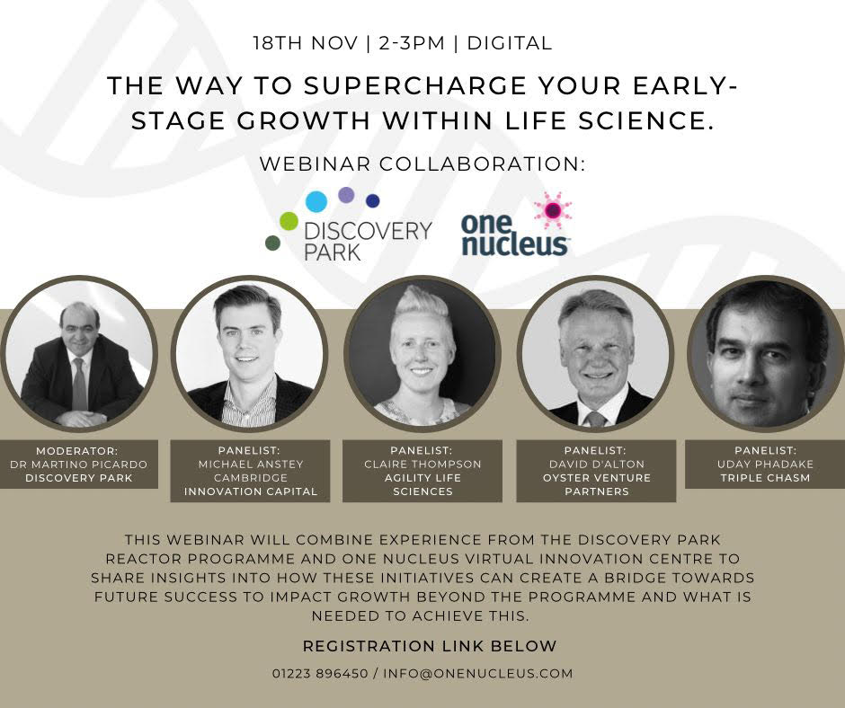 Our CEO <a href="/UdayPhadke/">UdayPhadke</a> is appearing on <a href="/OneNucleus/">One Nucleus</a> panel discussing how to supercharge your early stage growth within life science tomorrow. More info: 
onenucleus.com/civicrm/event/…