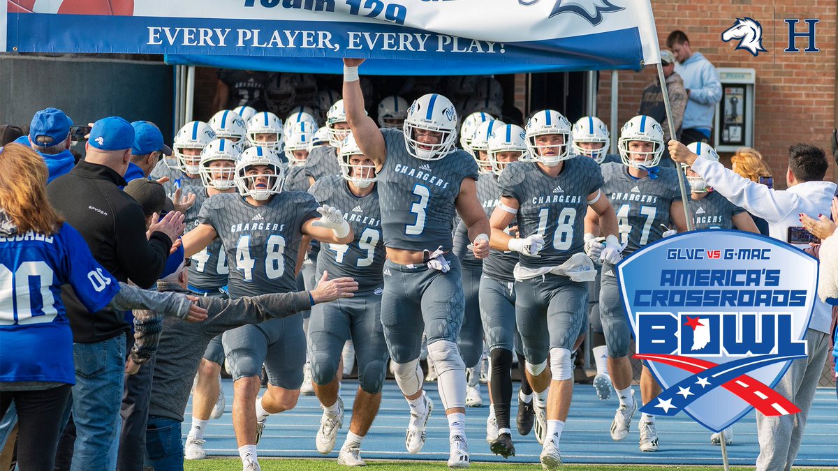 HCChargers's tweet photo. After 61 years, @Hillsdale_FB is going bowling again! The Chargers will meet Truman St. in the America's Crossroads Bowl at 1 p.m. CT on Dec. 4 in Hobart, Indiana. #ChargeOn 
Find out more: https://t.co/WiXCaxeVmo https://t.co/QO8Z8tzZYV