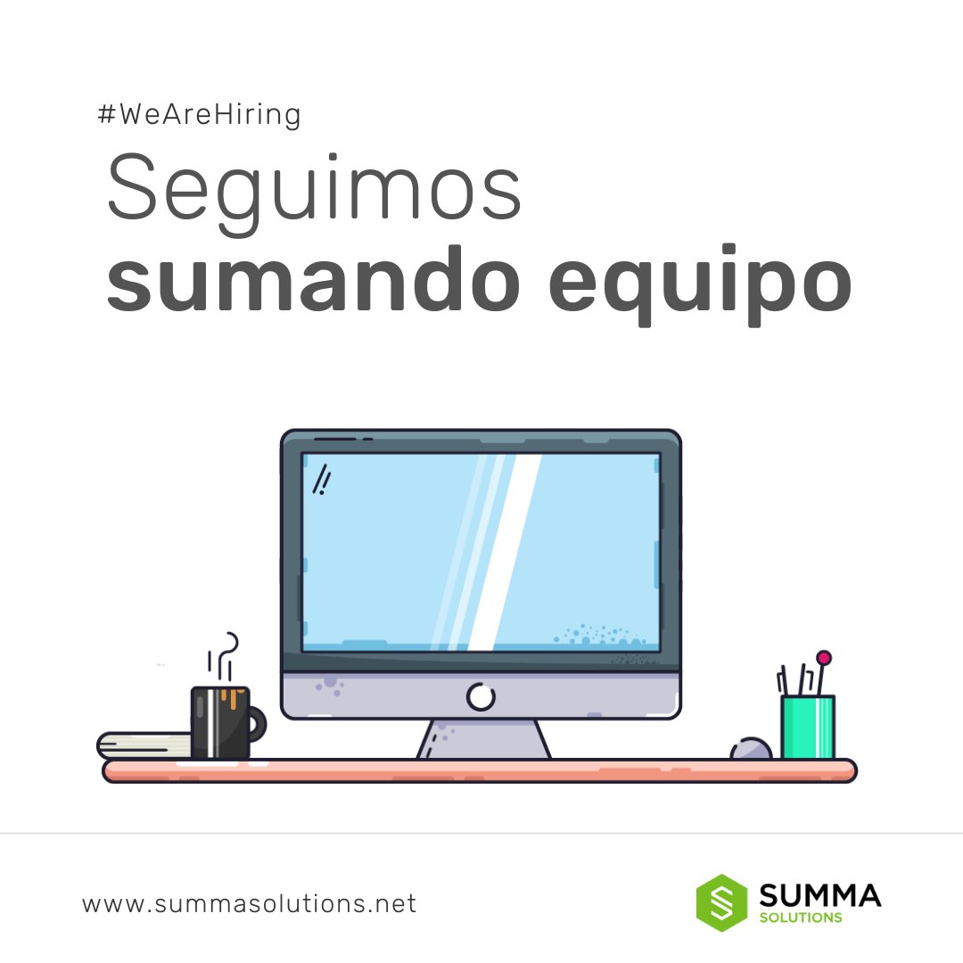 summasolutions's tweet photo. En #SummaSolutions estamos sumando Front End Developer VTEX Legacy para ser parte de nuestro #team y trabajar con proyectos de comercio digital de las mejores marcas de Latinoamérica.  

Postúlate en: https://t.co/7QZQ6up1r8 

#jobopportunity #jobs #ecommerce #digitalecommerce https://t.co/X0GfxZjWci