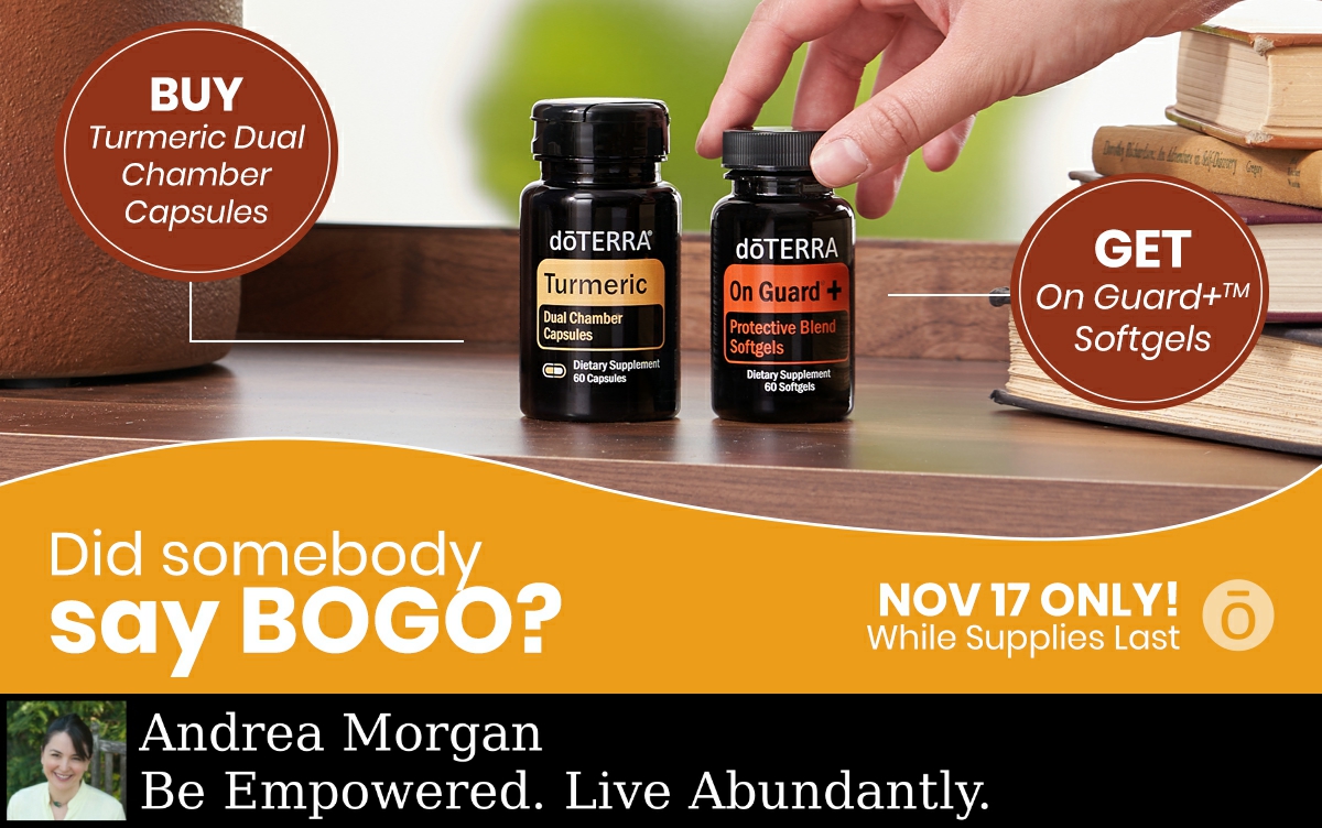 Purchase today’s BOGO—Turmeric Dual Chamber Capsules and dōTERRA On Guard+TM Softgels—at doterra.com/US/en/site/and…