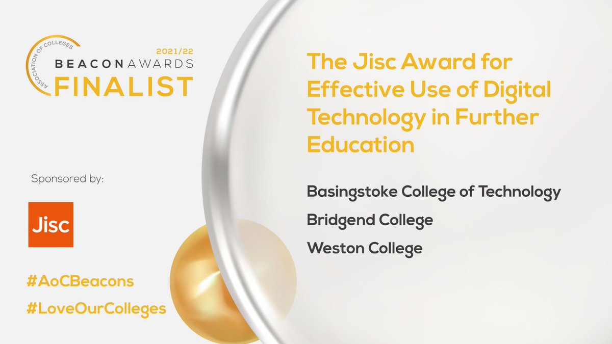 Fantastic news! We've been announced as a finalist for 'The Jisc Award for Effective Use in Digital Technology in Further Education.' 🏆

Our digital wellbeing initiative puts the digital mental health of our students and staff at the heart of everything we do. 

#AoCBeacons