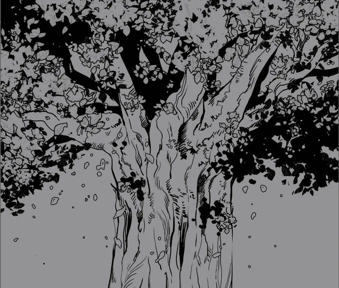 is it even a weird fantasy story if it don't have a big ol' tree? #witchblood #wip 