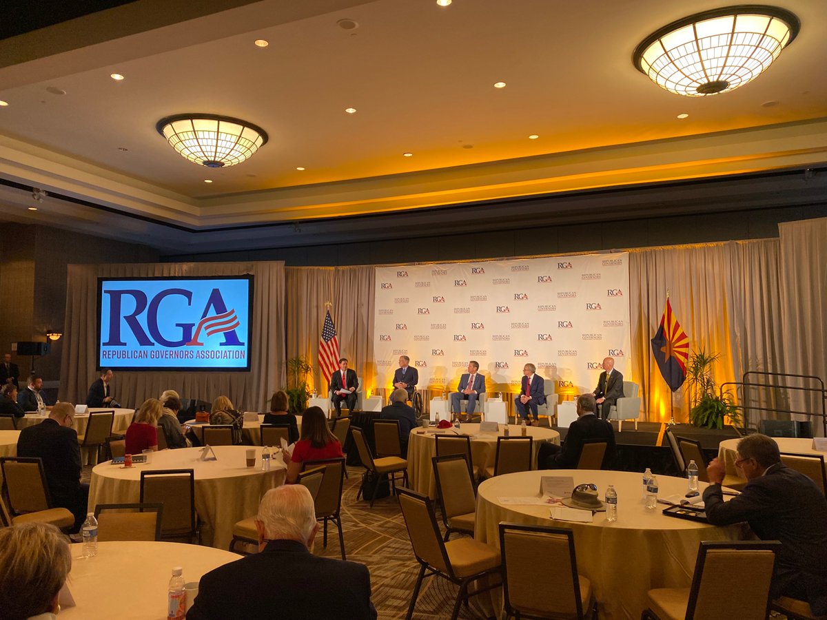 DougDucey's tweet photo. President Biden has done nothing to address the border crisis he created. He hasn’t even bothered to visit Arizona’s southern border. This morning, I met with fellow Republican governors to discuss how we’ve filled the void in leadership to protect our communities. @GOPGovs https://t.co/UwQ253KX2s