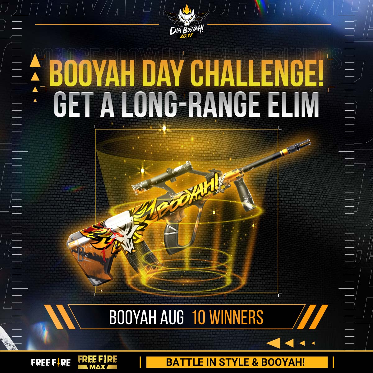 Garena Free Fire North America on X: The #BooyahDayChallenge continues  today! 🎊🏆 Today's mission: get yourself a long-range elim, whether with a  sniper or AR, and show us! Drop a screenshot or