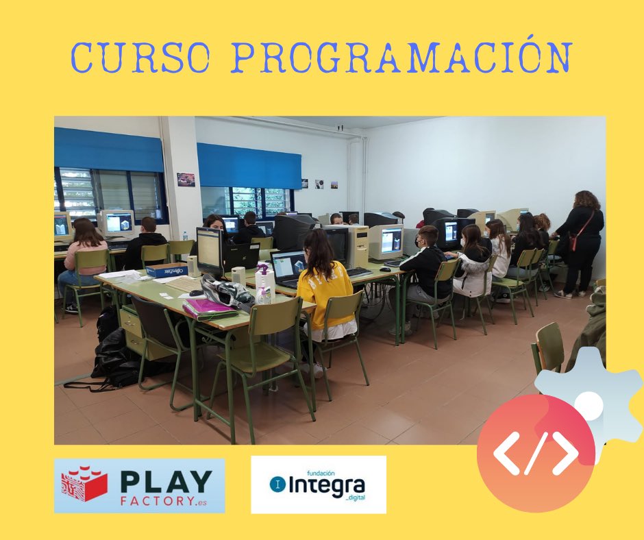 ieseras's tweet photo. Nuestros alumnos de 1ESOB han recibido un curso de programacion por parte de @PlayFactoryEspa y gracias Fundacion Integra. https://t.co/5ZiqyGC45C