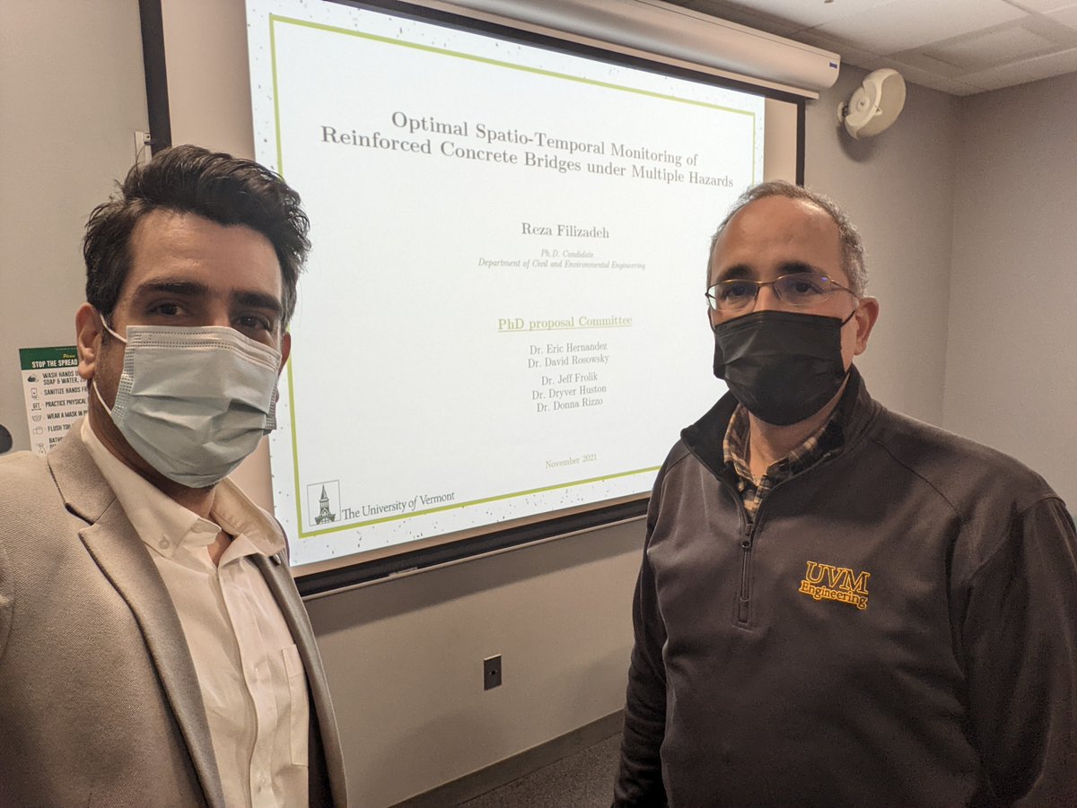 I am glad to announce that I just defended my Ph.D. research proposal entitled "Optimal Spatio-Temporal Monitoring of Reinforced Concrete Bridges under Multiple Hazards". I am looking forward to the next steps of this interesting journey😌
<a href="/DavidRosowsky/">David V. Rosowsky, Ph.D.</a>