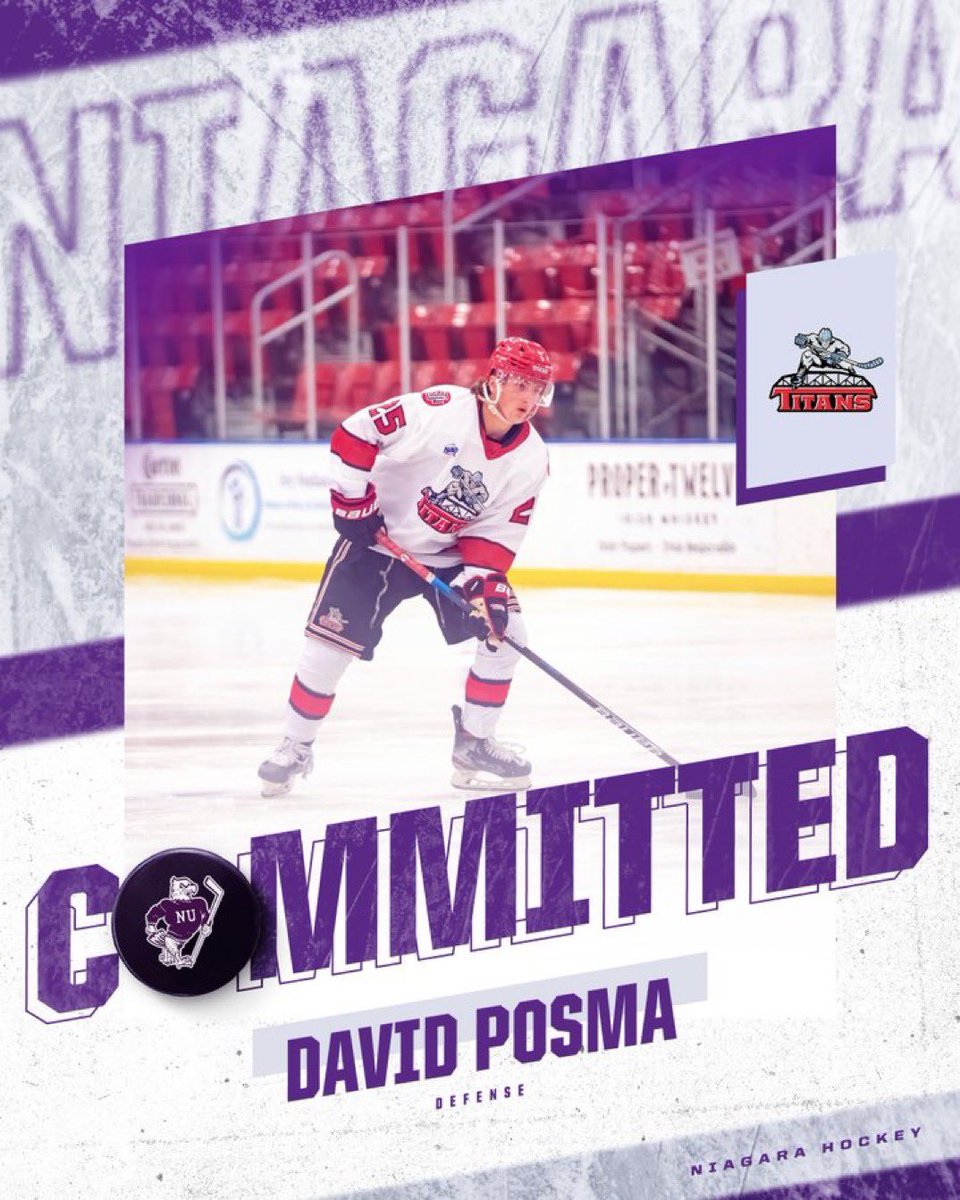 NiagaraMHKY's tweet photo. Welcome to Niagara, David Posma!

David is defenseman from Pomona, New York and plays for @NAHLTitans . 

Excited to see David in the Purple &amp; White!

#Uncommon https://t.co/j1DbCTnYP1