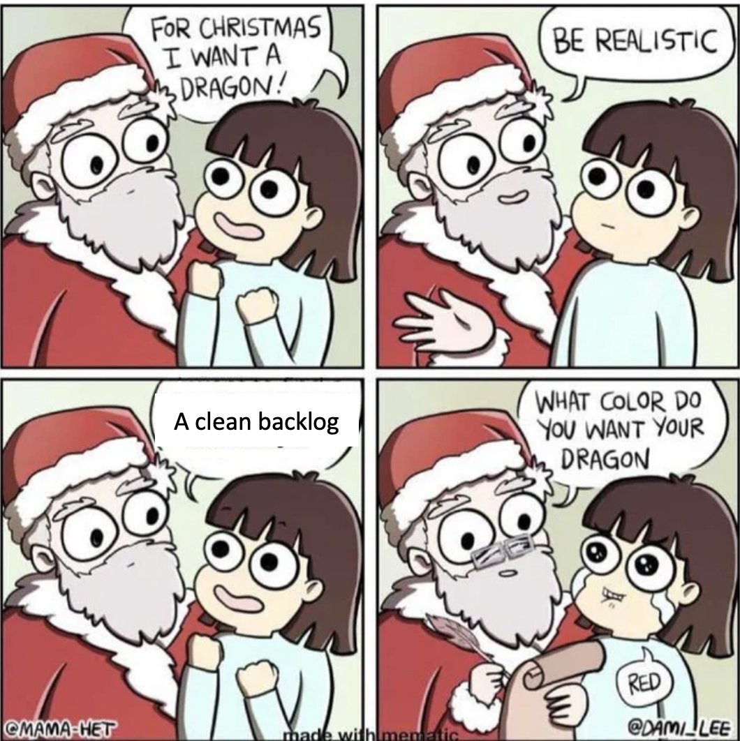 uxstrikesback's tweet photo. Have you been naughty or nice to your backlog? 🎅

#ux #uxdesign #usability #uxdesigner #uxdesign #userexperience #uxlife #dailyux #dailyproduct #usability #productdesign #uxd #interactiondesign #product #productmanagement https://t.co/BB0W8ZxoZF
