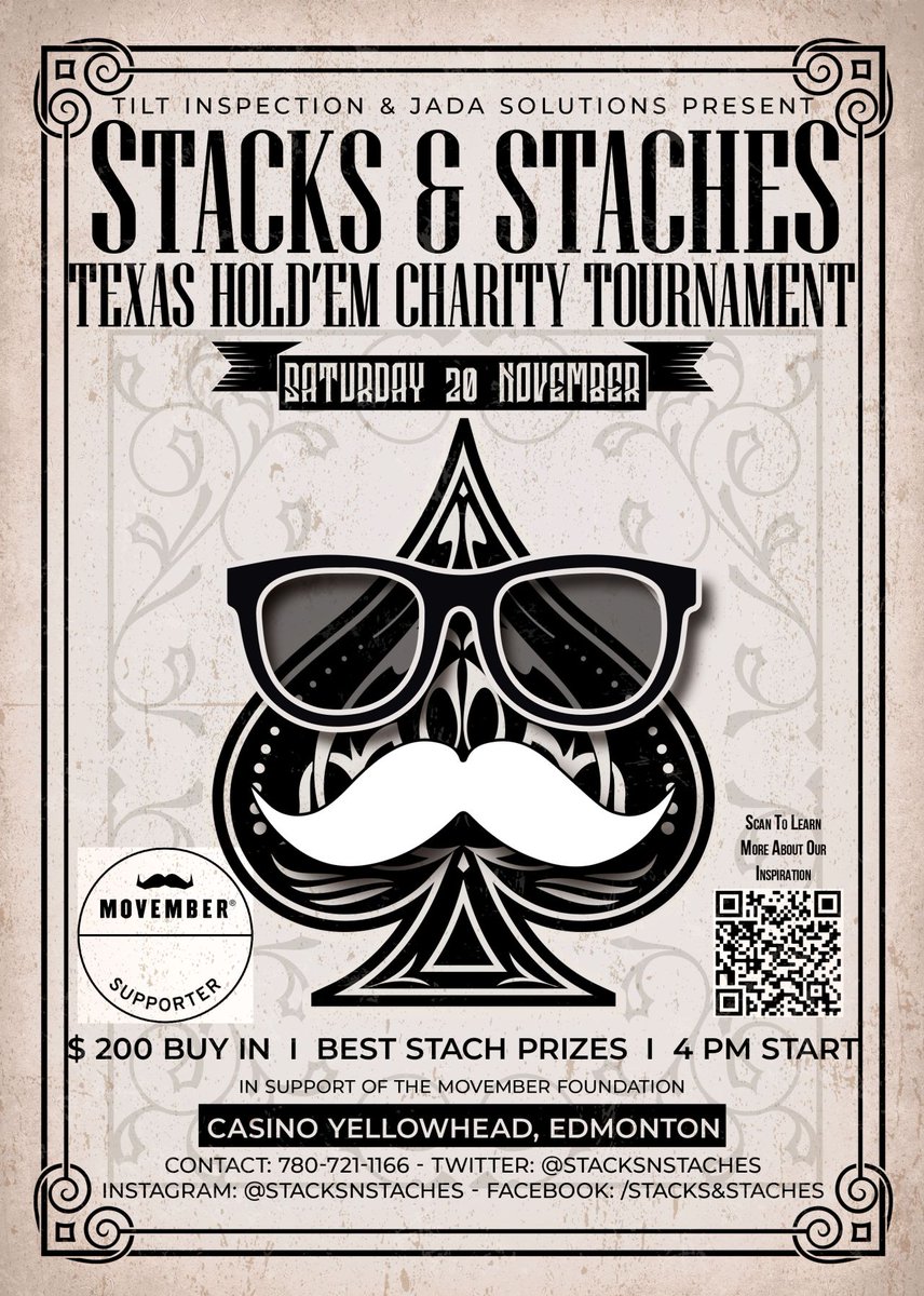 StacksnStaches's tweet photo. The countdown is on❗

♠ The Stacks &amp; Staches Texas Hold'Em Charity Tournament goes down in 3 DAYS! 

👀 Stay tuned to our social feeds for more details regarding the event coming soon. You still have time to register before Saturday! Please refer to our previous posts to do so. https://t.co/B6LL2gIMmL