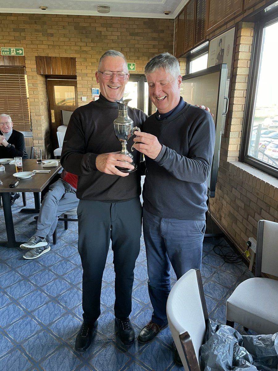 tiggermethis's tweet photo. Congratulations to Keith (on left) who won our @Princesgolfclub Veterans Centenary Cup today with a fine round of 41 points including 24 points on The Dunes #impressive #countback - His prize was presented by Captain Alan Newton #funwithchums https://t.co/3EFKzL6oCT