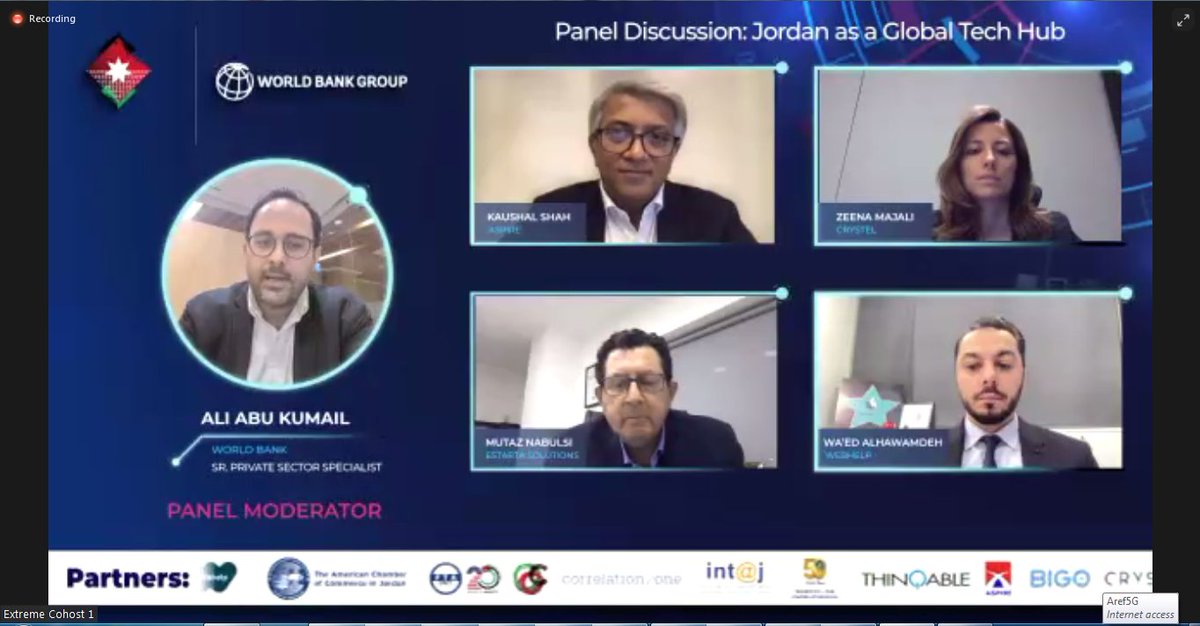 intajICTJO's tweet photo. Co-Founder @CrystelCo Ms. #ZeenaMajali during  #Jordan as a Global #TechHub Discussion"#Jordan location and educated talented bilingual Jordanian #youth helped in serving 400million #Arabicspeakers market"
#Outsourcing #JordanOutsourcing #ITTalentsJO #ITJO
@zeenamajali https://t.co/kuSVu36O6W