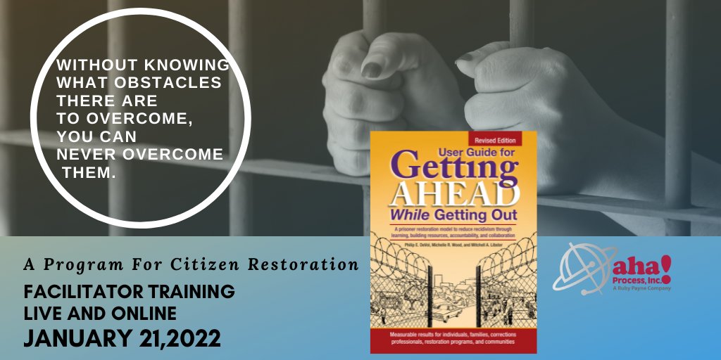 ahaprocess's tweet photo. Recidivism rates continue to rise, and the cost of incarceration is taking a toll. GA GO creates three plans that are shared with the #restiredcitizens, #probationofficers, family members, and the reentry coalition. 
@rubyKpayne 

Become a facilitator. https://t.co/0pbcvkU7wS https://t.co/jaN0ojZ8Zq