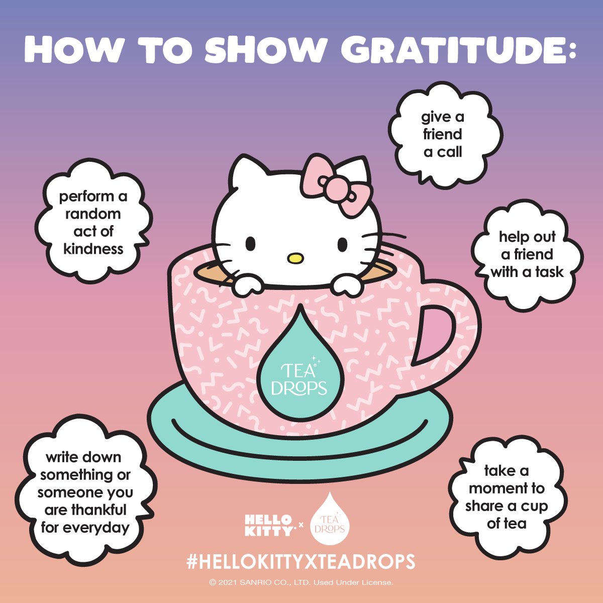 Wellness Wednesday with <a href="/myteadrop/">Tea Drops</a>: How to show gratitude 💞 Tag a friend you’re grateful for!