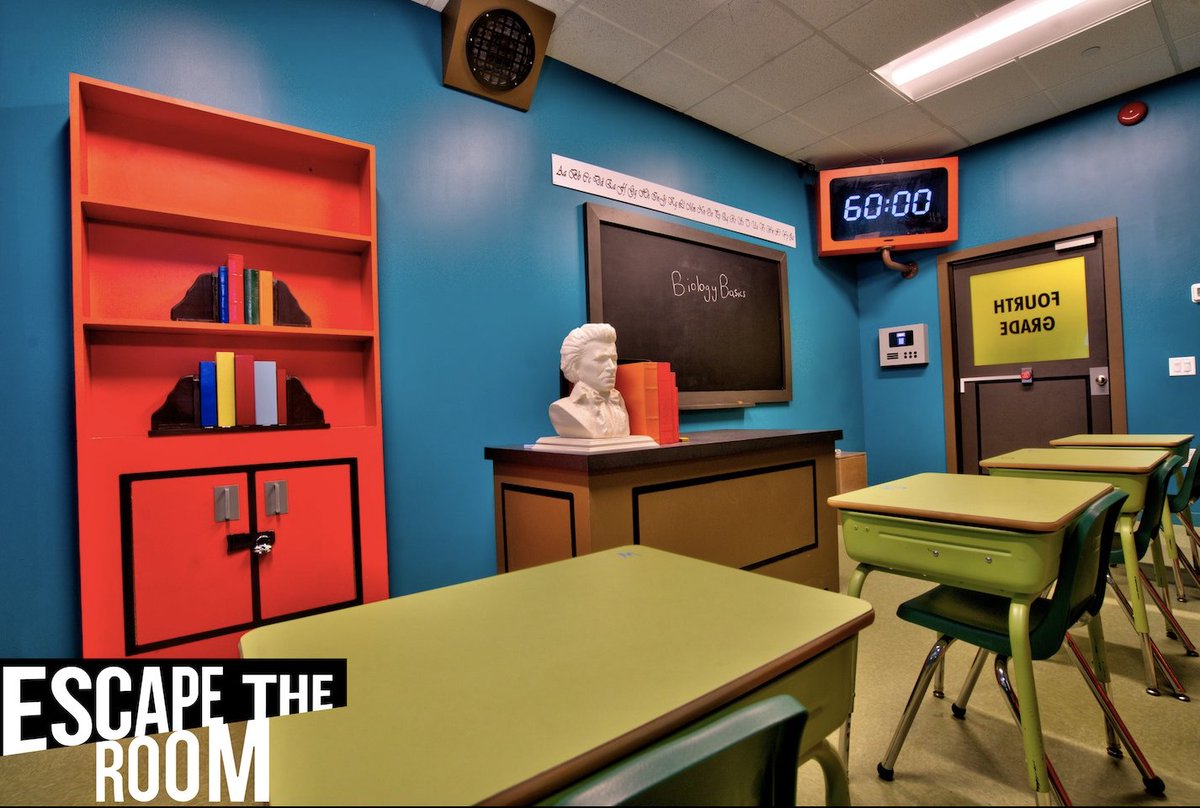 🤫 🤫 🤫  class is in session. You don't need a hall pass to escape this classroom! 
Please note our "Cartman's Escape" South Park-themed room is only available at select Escape the Room locations.