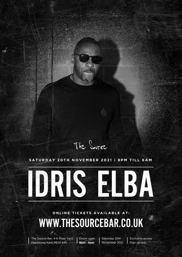 IDRIS ELBA returns to The Source, Saturday 20th November 2021 ⁠
⁠
Buy your ticket NOW! 👉 thesourcebar.co.uk