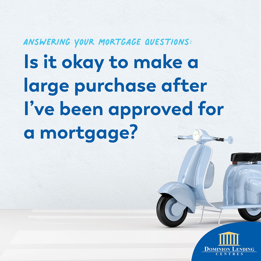 DLCCanadaInc's tweet photo. Please refrain from making any purchases until AFTER the mortgage closes! Lenders can pull credit 30 days prior to closing and making big financial commitments (new car or financing furniture) before closing on your home, may result in the deal going sideways. #mortgagefaqs https://t.co/fQb0IIvUfV