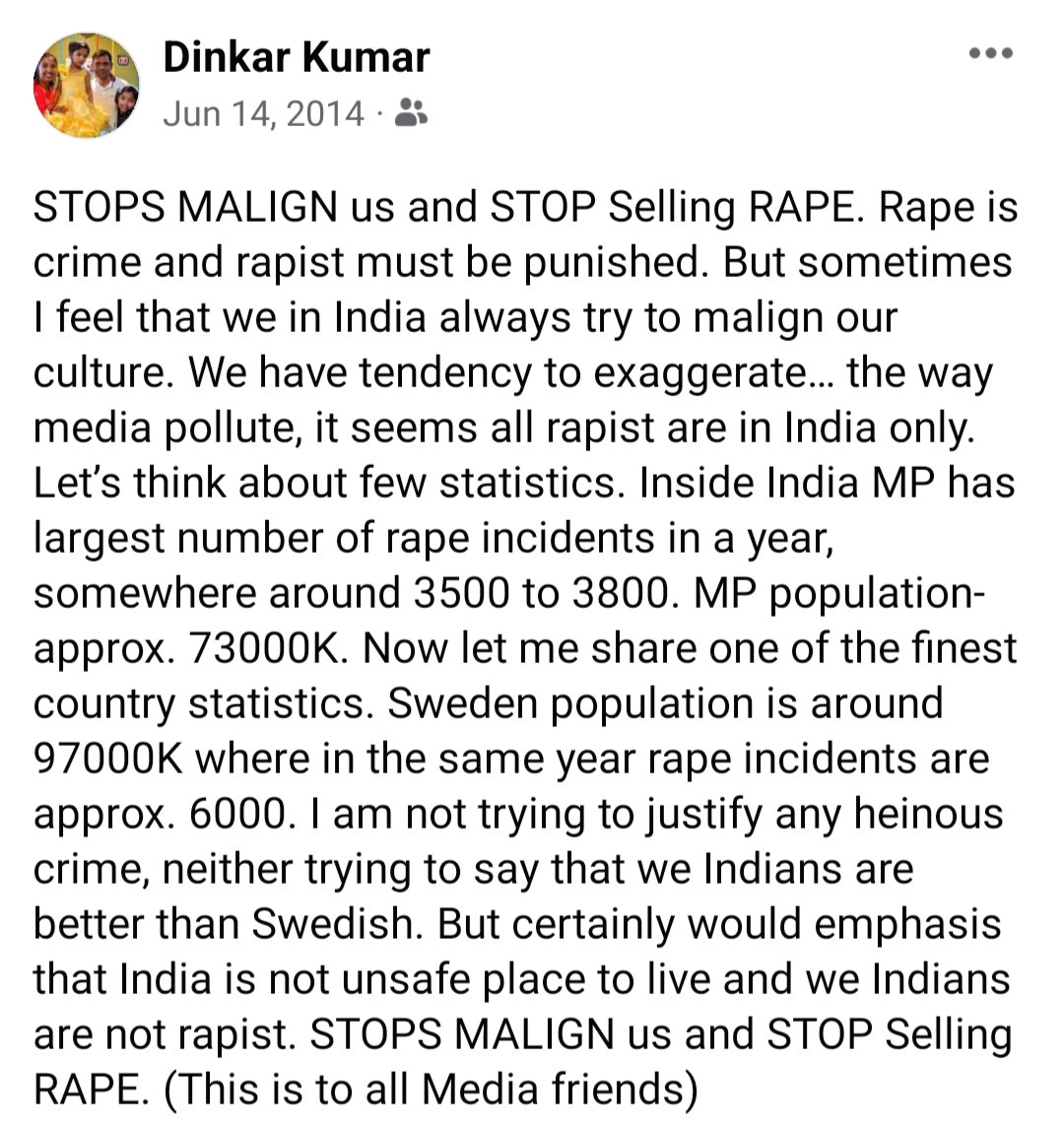 dinkar's tweet photo. Very old post of mine but good to read #VirDas https://t.co/TDfJDoVBLK