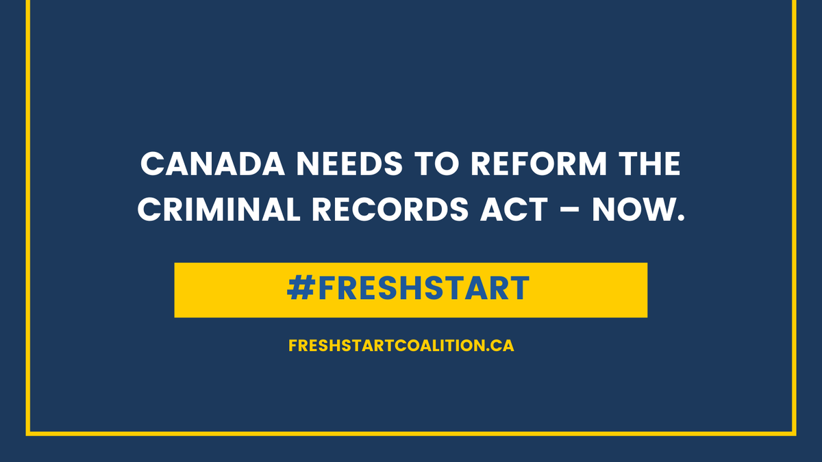 LAUNCHING TODAY: the Fresh Start Coalition. BLAC is a proud member and we join over 60 other organizations nationwide calling for the government to commit to meaningfully reforming the record suspension regime. freshstartcoalition.ca #FreshStart