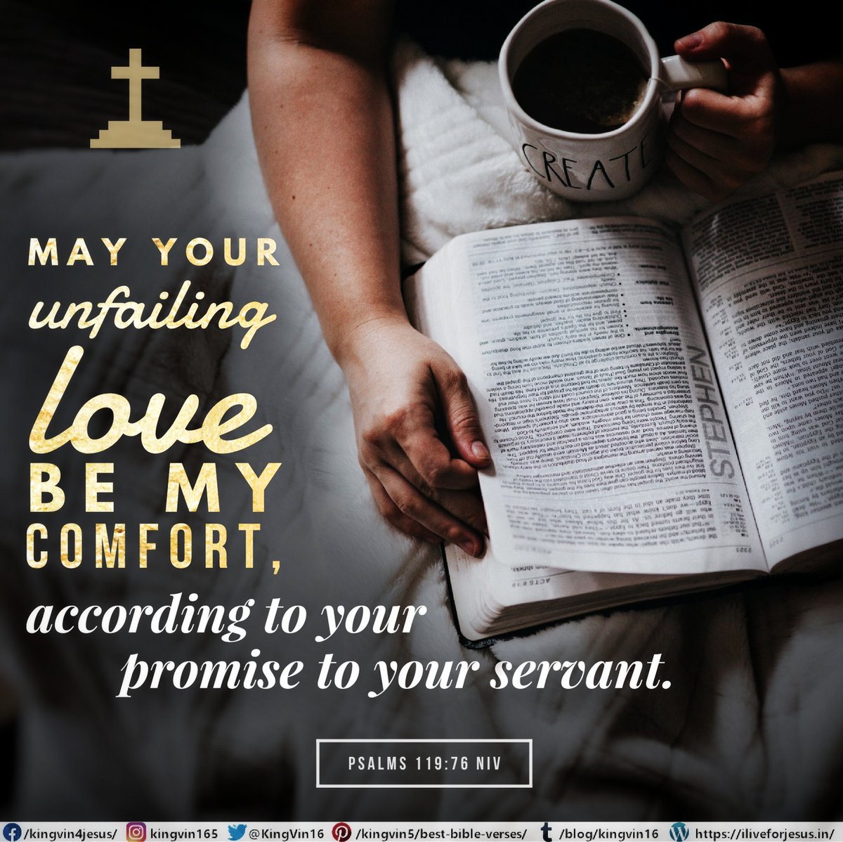 KingVin16's tweet photo. May your unfailing love be my comfort, according to your promise to your servant.

Psalms 119:76 NIV

All the glory, praises and honor be to the Holy Father in Jesus' mighty and matchless name!

https://t.co/DzvFNMECha https://t.co/XoQ3xegiYd