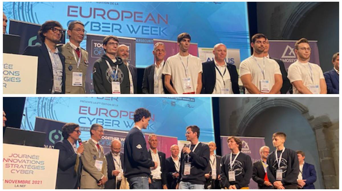 Thales_Cyber's tweet photo. [#Event]  🥈2ème place pour @ENSIBS (en haut) et 🥉3ème place pour @EPITA  (en bas) dans cette Finale du Capture the flag  🐙 Bravo !
#EuroCyberWeek #ECWThales2021 https://t.co/CkECq8uuvm