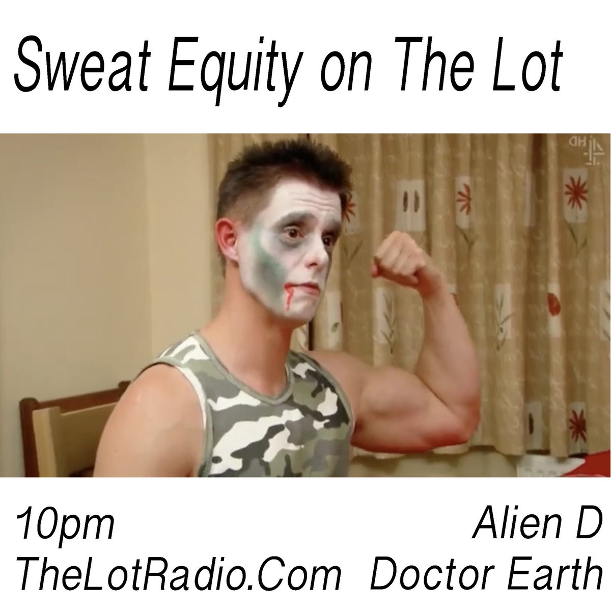 SweatEquityNYC's tweet photo. Playing @TheLotRadio this eve with Alien D and @DoctorEarthDDS, 10pm!!! https://t.co/jfaWqLAtfi