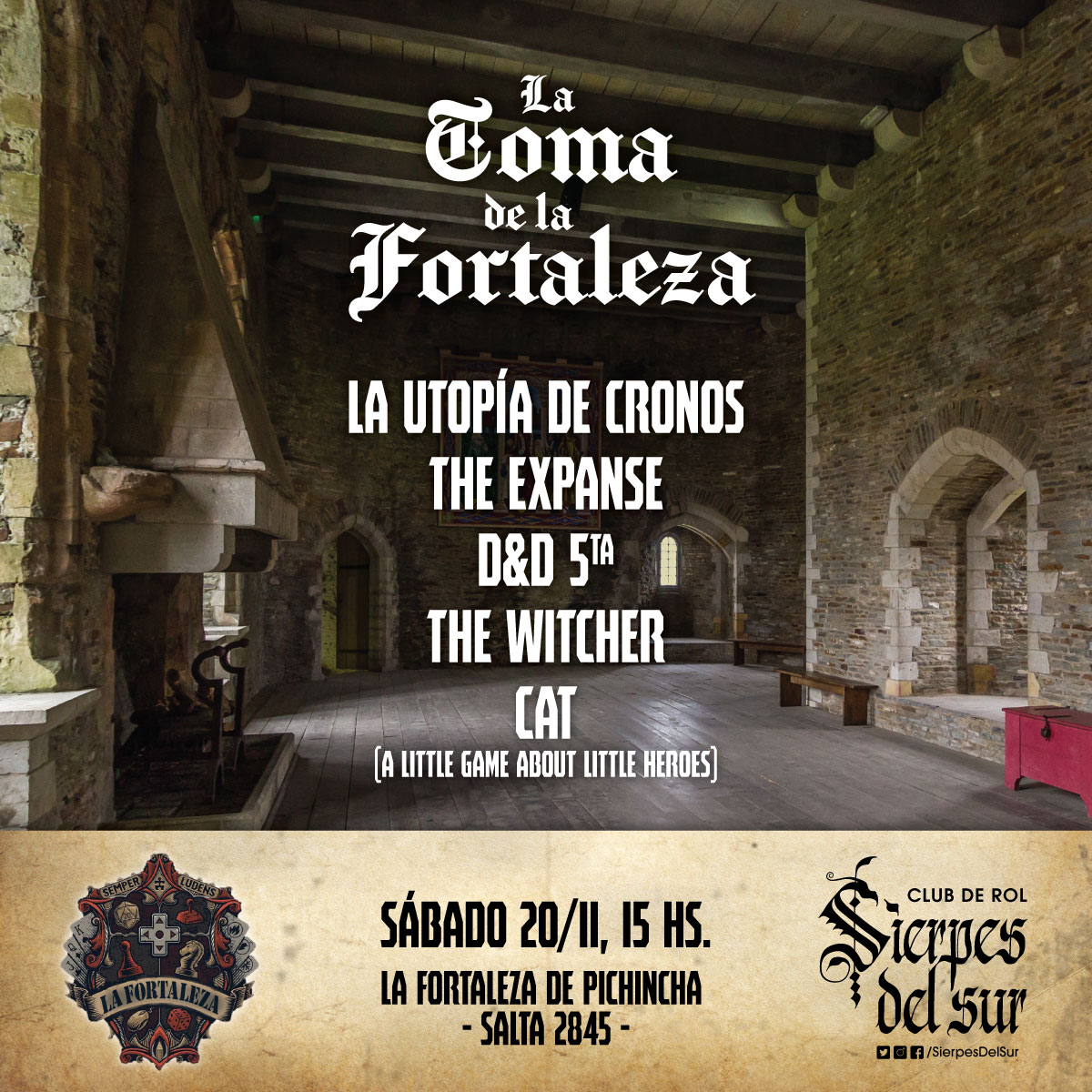 SierpesdelSur's tweet photo. Volvimos a la Presencialidad! Cupos limitados. Anotate para jugar en nuestro Instagram: Sierpes del Sur. #Rol #dungeonsanddragons #TheExpanse #TheWitcher #RolIniciative #SierpesDelSur https://t.co/um1cJGKWbc