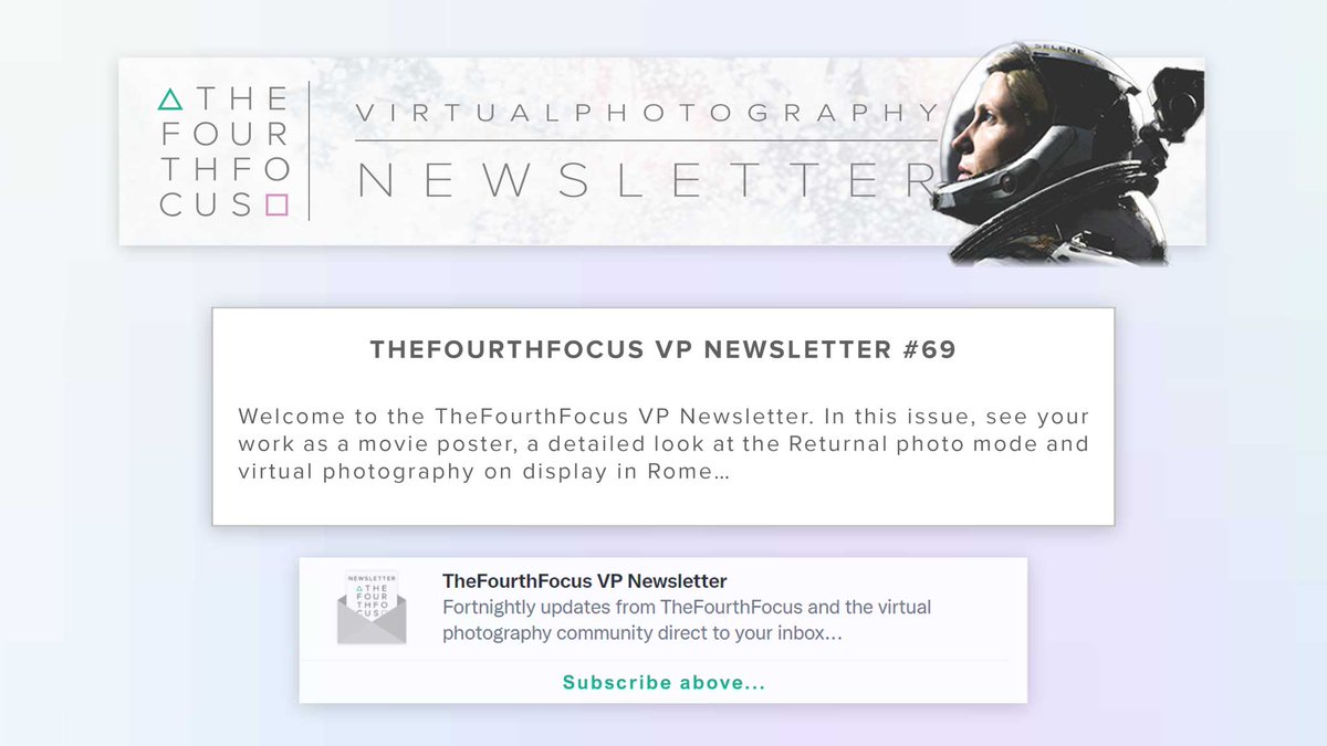 TheFourthFocus's tweet photo. // #VPNewsletter #69: Out Now📬
View or subscribe directly from my Twitter profile!📨🐦⏫ https://t.co/KytIzcz7dx