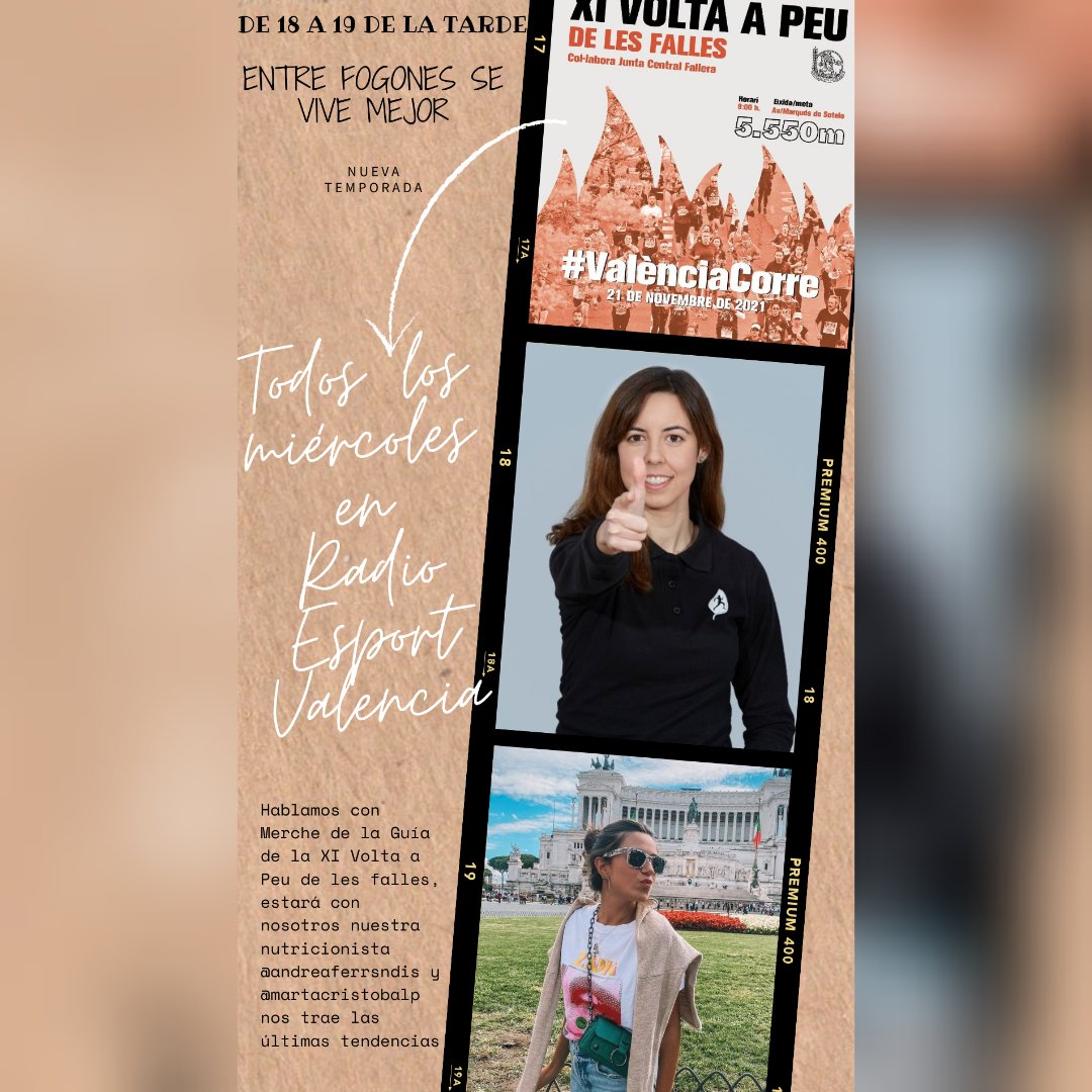 Escucha #EntreFogonesSeViveMejor de hoy 17-11-21 con <a href="/andreanavag/">Andrea</a>

🏃‍♀️<a href="/merchedelaguia/">Merche de la guia</a>, <a href="/JCF_Valencia/">Junta Central Fallera</a>, sobre la XI Volta a Peu de les Falles
🥗<a href="/AndreaFerrandis/">Andrea Nutricionista</a> nos habla sobre las calorías de los alimentos
🔝<a href="/martscristobal/">MARTA :)</a> y tendencias

Pincha aquí ↙️
go.ivoox.com/rf/78432158