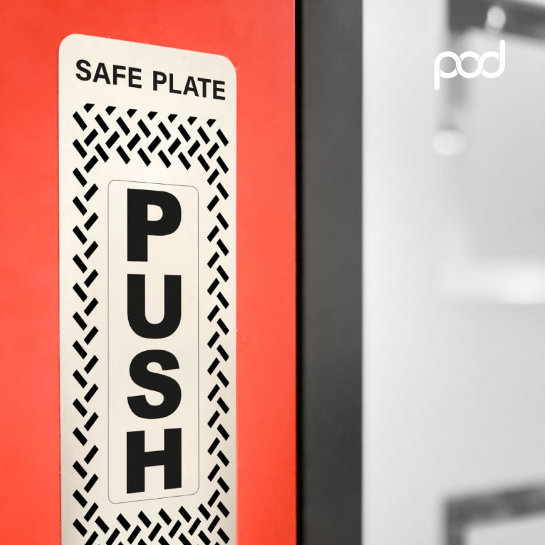 LtdPods's tweet photo. POD Stainless Steel Safe Plate is the premium plate in the safe range 🛡️ With its brushed metal look, it looks great in any environment. Simply stick it onto a door or other surface often touched to reduce the spread of Coronavirus and many other illnesses. https://t.co/M26o2KvJdu