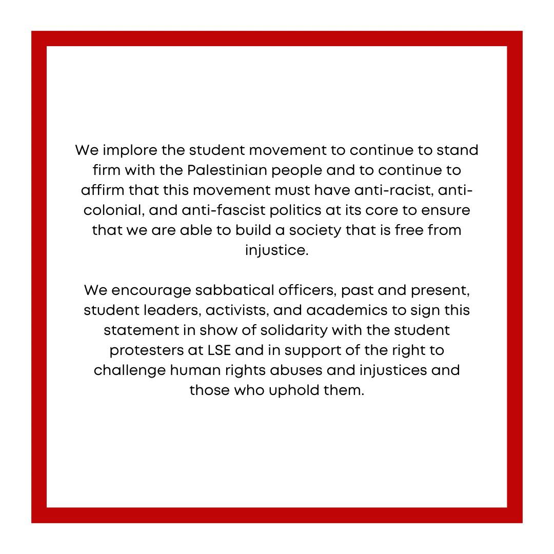 عدنان (@rahdnan) on Twitter photo Over 80 student leaders, past & present, and academics have signed this statement of solidarity with <a href="/LSEforPalestine/">LSE for Palestine</a> as they protest anti-Palestinian racism and apartheid. The right of students to protest is sacrosanct. Sign here (and text version): forms.gle/mKxNV8f4owR1DN… Over 80 student leaders, past & present, and academics have signed this statement of solidarity with <a href="/LSEforPalestine/">LSE for Palestine</a> as they protest anti-Palestinian racism and apartheid. The right of students to protest is sacrosanct. Sign here (and text version): forms.gle/mKxNV8f4owR1DN…